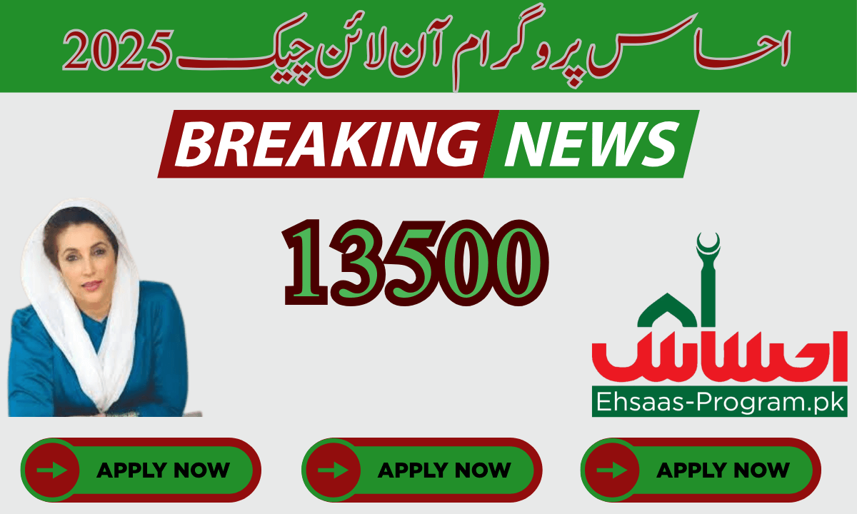 احساس پروگرام آن لائن چیک نے احساس پروگرام 13500 آن لائن چیک وصول کرنا شروع کر دیا ہے، لہذا اگر آپ احساس پروگرام سے حاصل کرنا چاہتے ہیں،